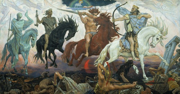 Apokalypsens fyra ryttare av Victor Vasnetsov