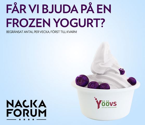 gratis frozen yoghurt