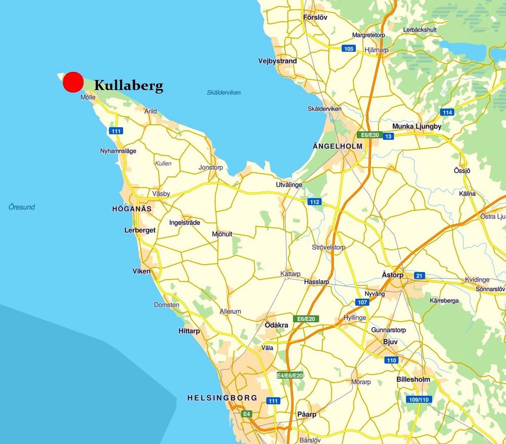 Kullaberg Vandringsleder Karta | Karta Mellersta
