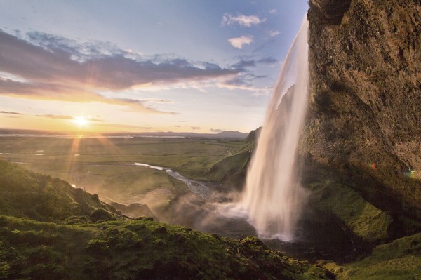 Seljalandsfoss Vattenfall på Island