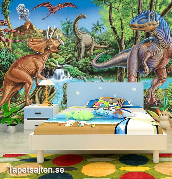 Dinosaurie tapet barnrum barntapet