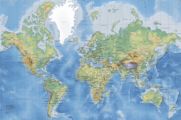 Cool Tapet med Världskarta