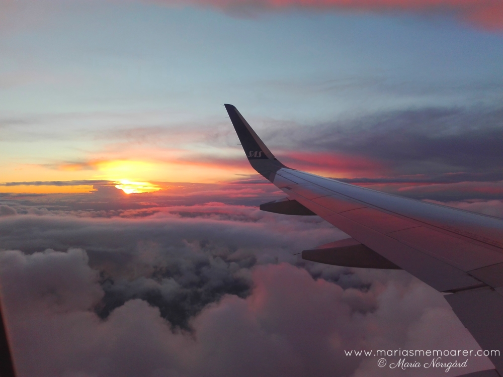 airplane sunset view / solnedgång från flygplan