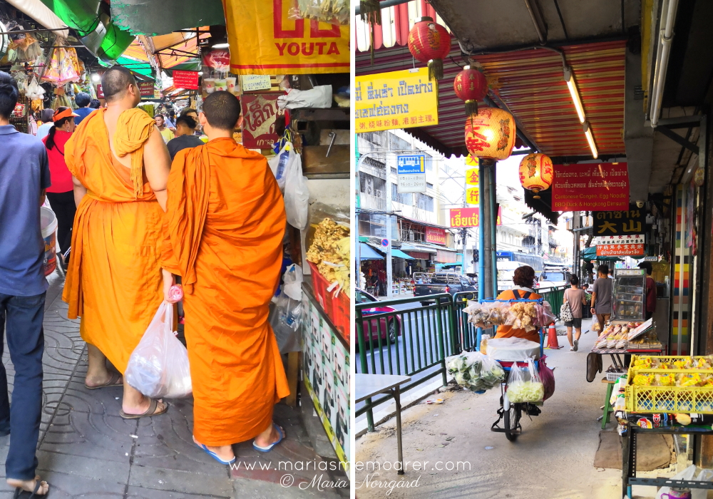 kultur och färg i stadsdelen china town, Bangkok, Thailand