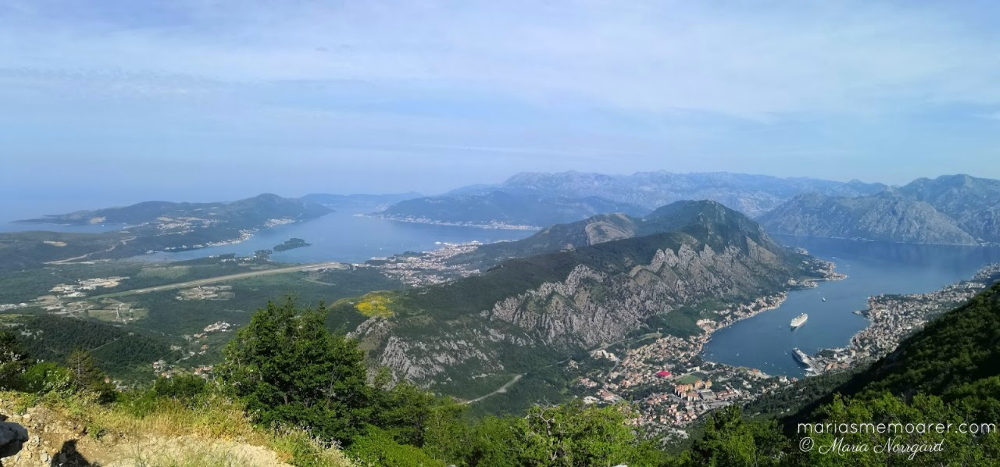 fotoutmaning - uppifrån - Montenegro Kotorbukten berg vy