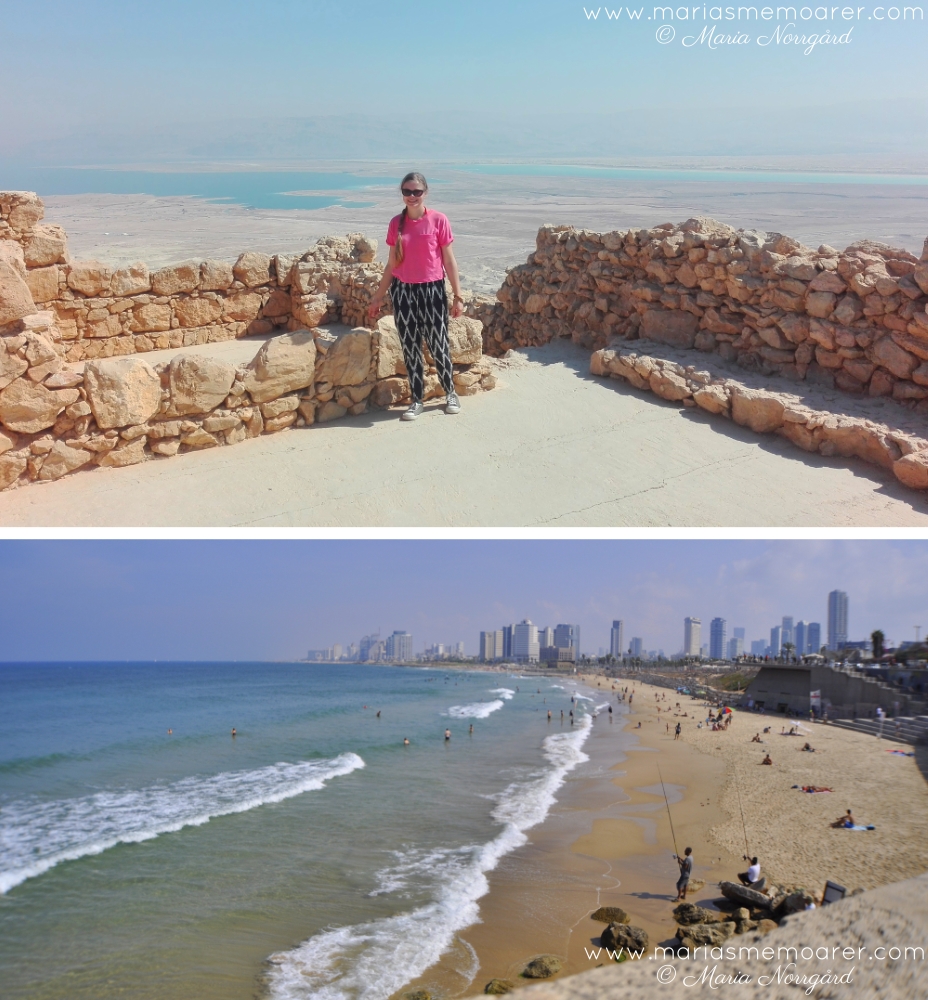 imponerande vyer i Israel - Tel Aviv strandremsa och utsikten från Masada
