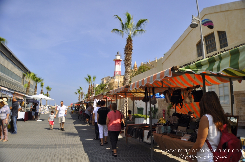 marknad vid Jaffa hamn i Tel Aviv, Israel