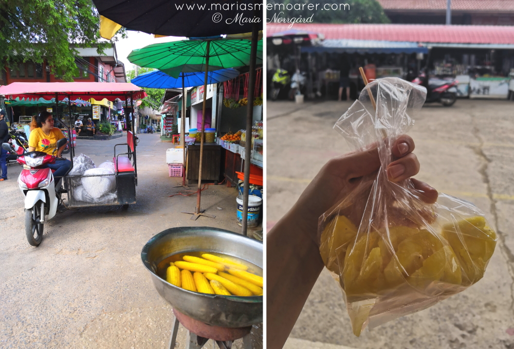 ananas, tuktuk och majs på Koh Larn, Thailand