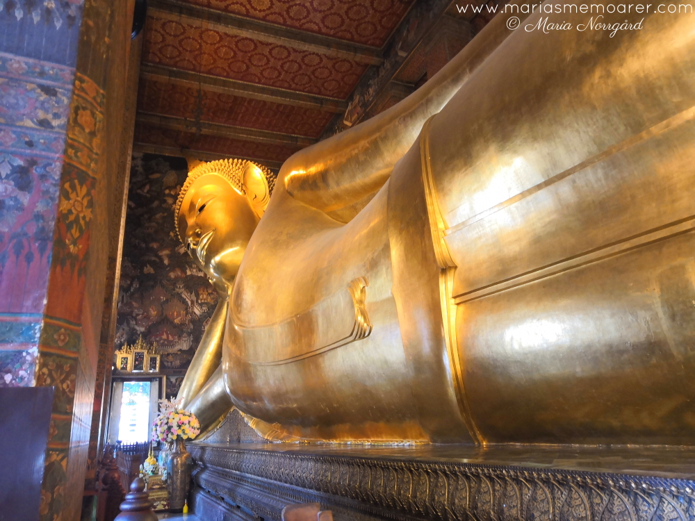 viktigaste sevärdheter i Bangkok, Thailand: den vilande buddhan i Wat Pho