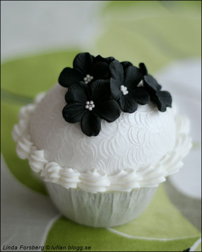 Cupcake i svart-vitt