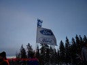 Dick and the Ford flag
