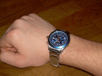 En sann nyskapare. Sven-Eriks högerarm är nu värd till hans stiliga Casio klocka. 