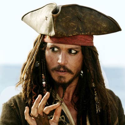Johnny Depp i pirates of the caribbean