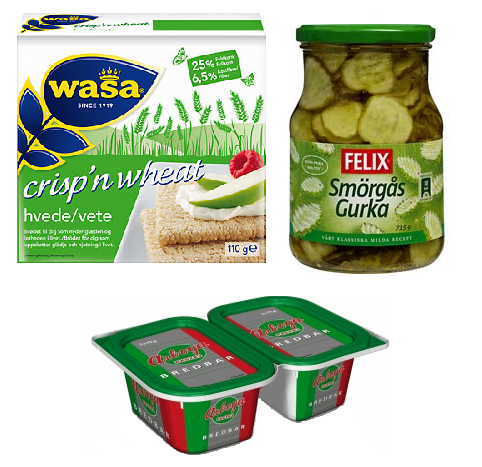 fredagssgottis: wasas nya bröd, leverpastej och smörgåsgurka :)
