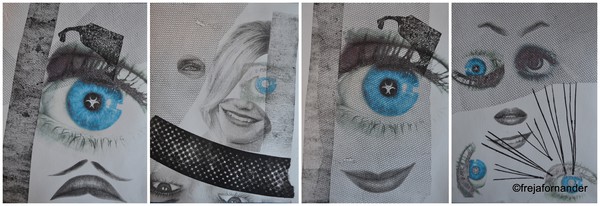 blue eyed girl series of four horizontal
