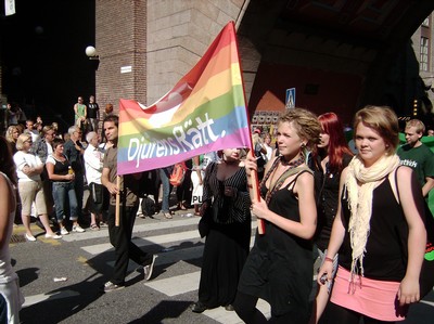 Så här såg det ut när Djurens Rätt gick i Prideparaden 2007!