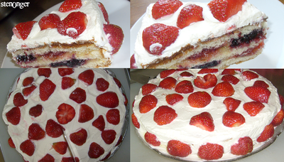 mmmm strawberry cake .. 