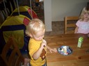 Aron eating his birthday cake!!
