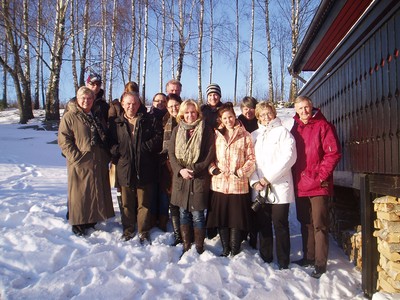 En gnistrande kall vinterdag hos Cathrine i Falkneberg.Projektgruppen träffas för en heldags planering kring det framtida arbetet. 