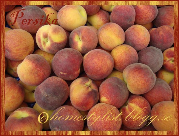 Persika. Peach. Persikor. Peaches. Copyright homestylist.blogg.se
