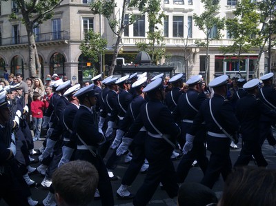 Parad på franska nationaldagen