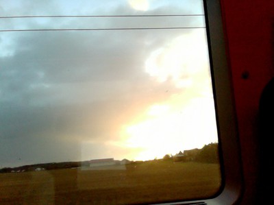 Bild från tåget på väg till skåne.
