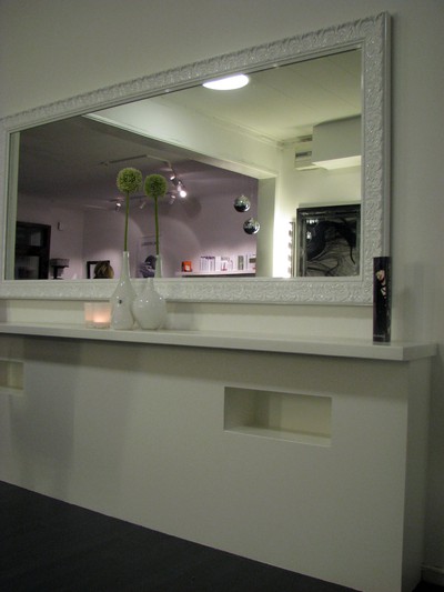 En bild på spegel hos maryme