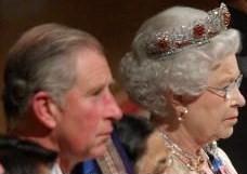 Prins Charles och drottning Elizabeth vid middagen.   Foto: Getty
