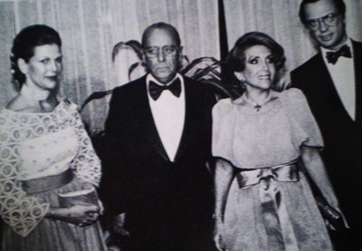 Kungaparet med president Joao Figueiredo och hustrun Dulce 1984.