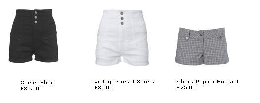 topshop shorts