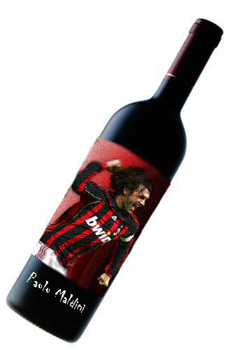 Vin(gligt) har tagit fram en fiktiv design på ett vin som hyllar Maldini som slutat som fotbollsspelare.
