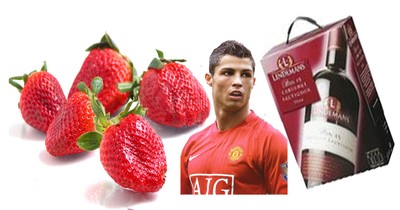 Ronaldo, jordgubbar och Lindemans Bin 45 