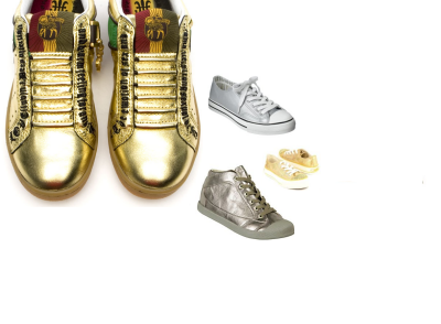 metallic shoes