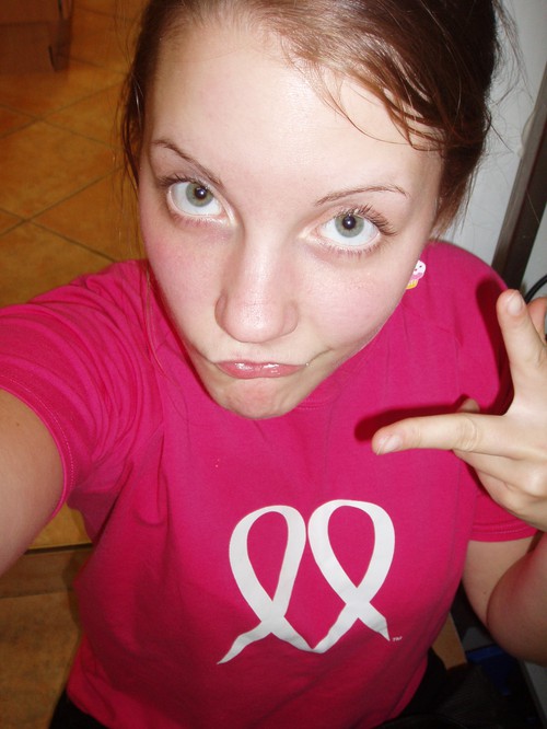 mee in my pink shirt