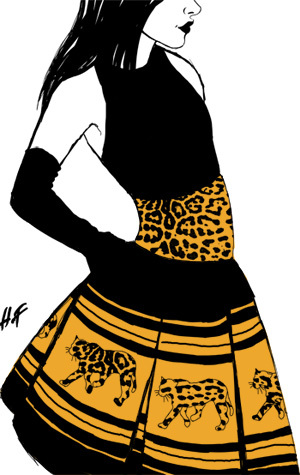leopard-kjol