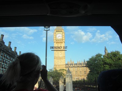 Big ben från bussen. Been there done that now.