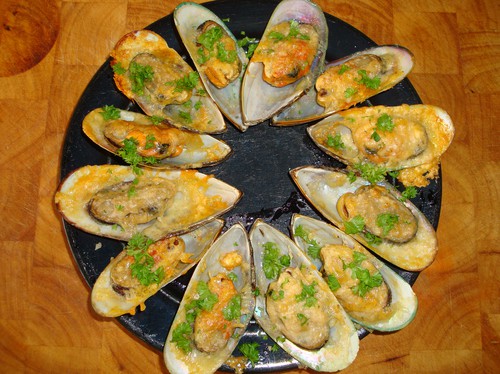 Västerbottensgratinerade musslor.
