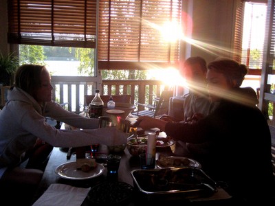 middag med johanna, sofia och adam :)