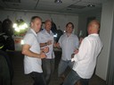 Martin, Stefan, Johannes och Jonas dansar loss.